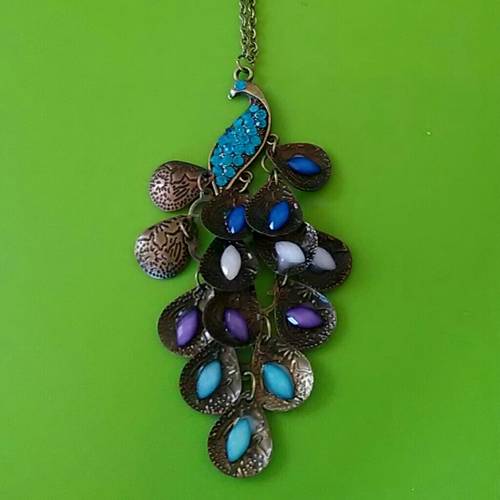 Peacock necklace